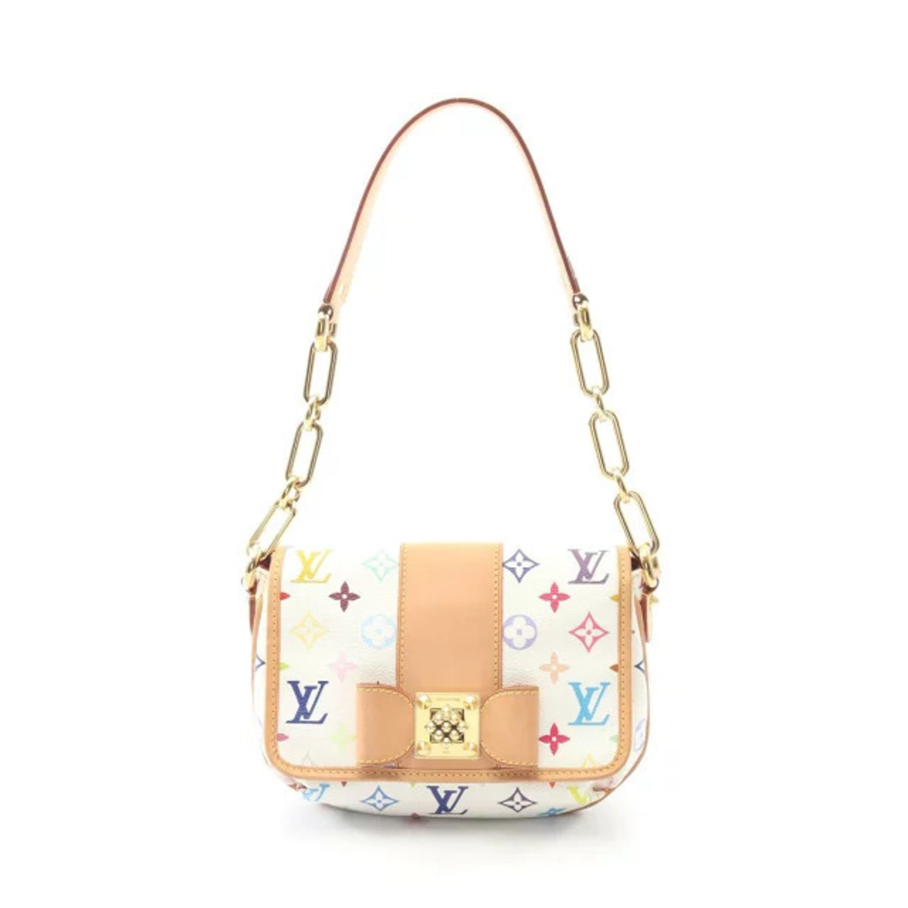 Louis Vuitton Patty Shoulder Bag Canvas Leather Monogram Multicolor White